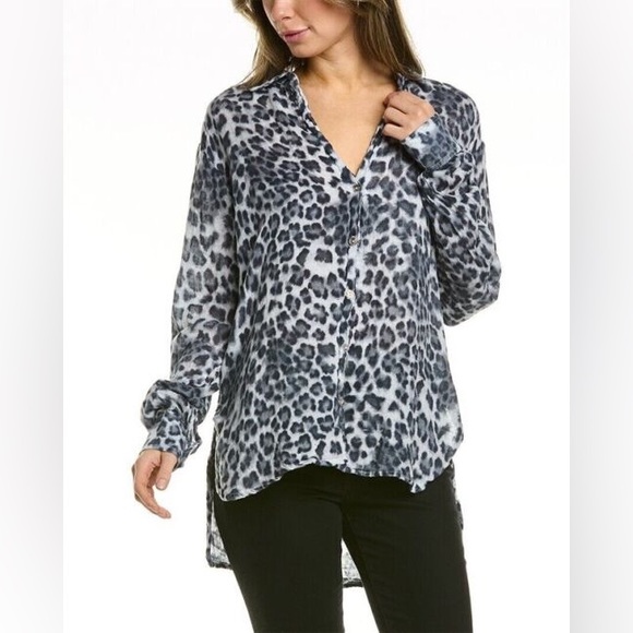 MICHAEL STARS NWOT BARB BUTTON DOWN GAUZE TOP - Picture 3 of 5